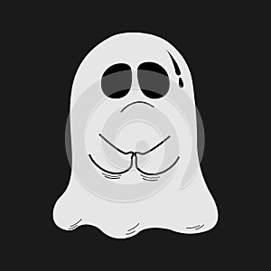 White ghost cartoon image is shocking