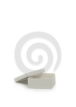 White gift box. Isolated. On white background