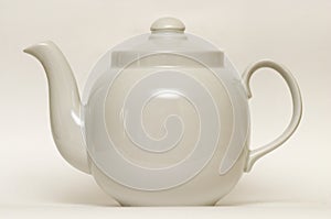 White glazed faience tea pot