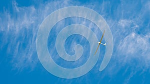 White glider on the sky