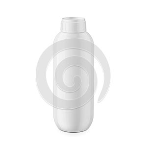 White glossy plastic shampoo bottle template.