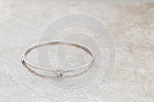 White gold diamond bangle