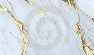 White gold marble texture background design 3d rendering