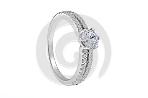White gold wedding engagement ring