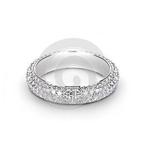 White gold wedding ring for her