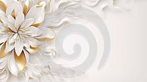 White Golden Background Design With Luxury Style