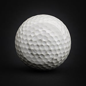 Golf ball isolated on black photo