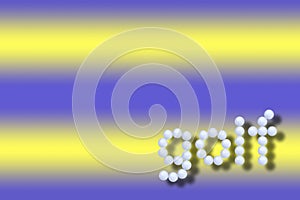 White golf ball pattern