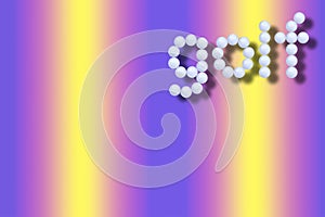 White golf ball pattern