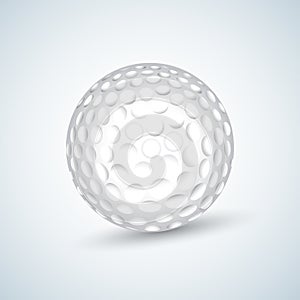 White Golf Ball. Realistic Vector Illustration. Isolated vector illustration.