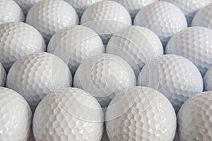 White golf balls