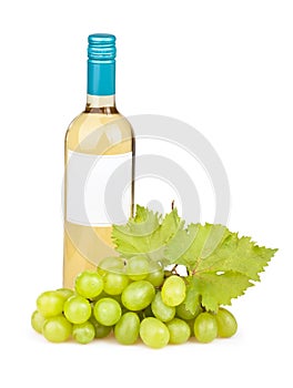 White grapes bottle wine