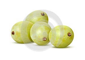 White Grapes with clipping path