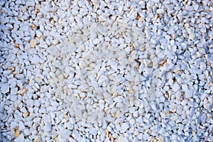 White gravel stone floor texture background