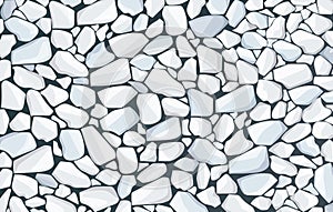 White gravel texture wallpaper. vector illustration eps 10