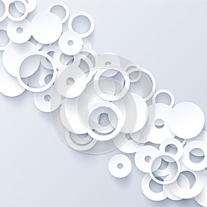 White and gray 3d paper abstract background