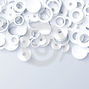 White and gray 3d paper abstract background