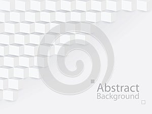 White gray abstract background square 3d modern paper