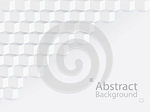 White gray abstract background square 3d modern paper