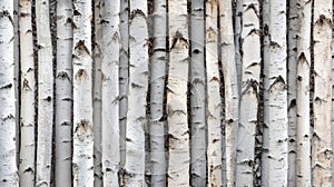 White and Gray Birch Tree Trunks Texture Background