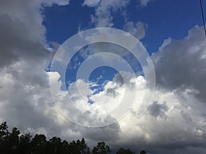 White and Gray Clouds after a rain brief shower