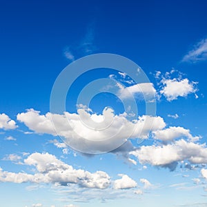 white and gray cumuli clouds in blue sky