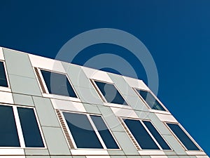 White and gray facade.