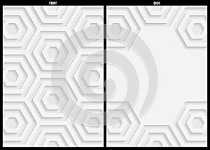 White and gray geometric pattern abstract background template