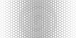 White gray halftone triangles pattern. Abstract geometric gradient background. Vector illustration