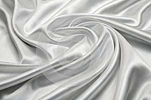 White gray satin fabric silk background