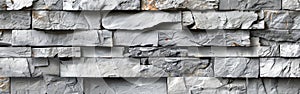 White and Gray Stone Concrete Texture Wall - Panoramic Wallpaper Tiles Background Banner