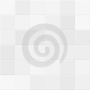 White and gray tiles on bathroom wall. Tiled vector seamless texture
