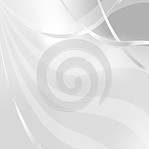 White - gray vector background with wavy lines - illustration