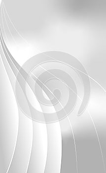 White - gray vector background with wavy lines - illustration