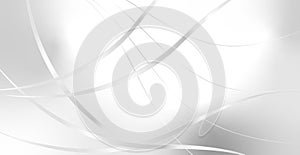 White - gray vector background with wavy lines - illustration