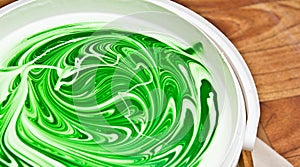 White and green emulsion