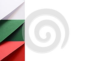 White, green, red envelopes look like Bulgaria flag