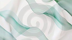 White and green silk fabric with wavy pattern. AIG51A
