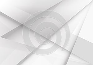 White and grey background. Corporate technology modern design. Pattern style geometric. Abstract modern background used about tech