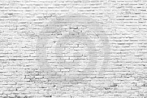 White and grey brick wall texture background with space for text. White bricks wallpaper. Home interior decoration. Architecture photo