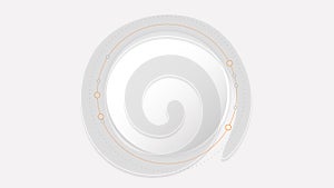 white grey circle technology background abstract. technology with line digital color grey, orange, dot, hi-tech, vector.