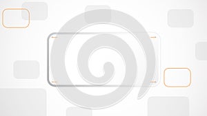 white grey rectangle technology background abstract. technology with line digital color grey, orange,