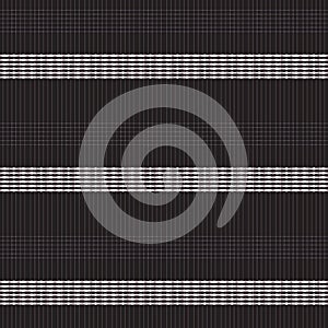 White grid and shape striped pattern black background