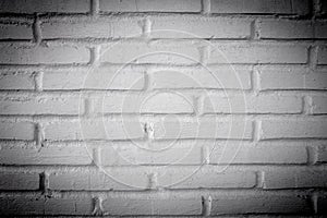 White grunge brick wall background.