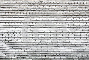 White grunge brick wall background. Brick wall texture