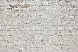 White grunge brick wall background