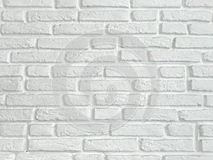 White grunge brick wall texture background. Background texture of white brick wall.