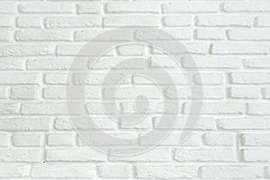 White grunge brick wall texture background. Background texture of white brick wall.