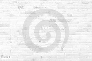 White grunge brick wall texture background for stone tile block painted in grey light color wallpaper modern interior and exterior