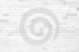 White grunge brick wall texture background for stone tile block painted in grey light color wallpaper modern interior and exterior